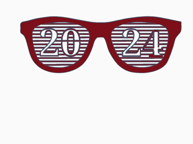 Happy new years!!! Celebrate with 2024 glasses.