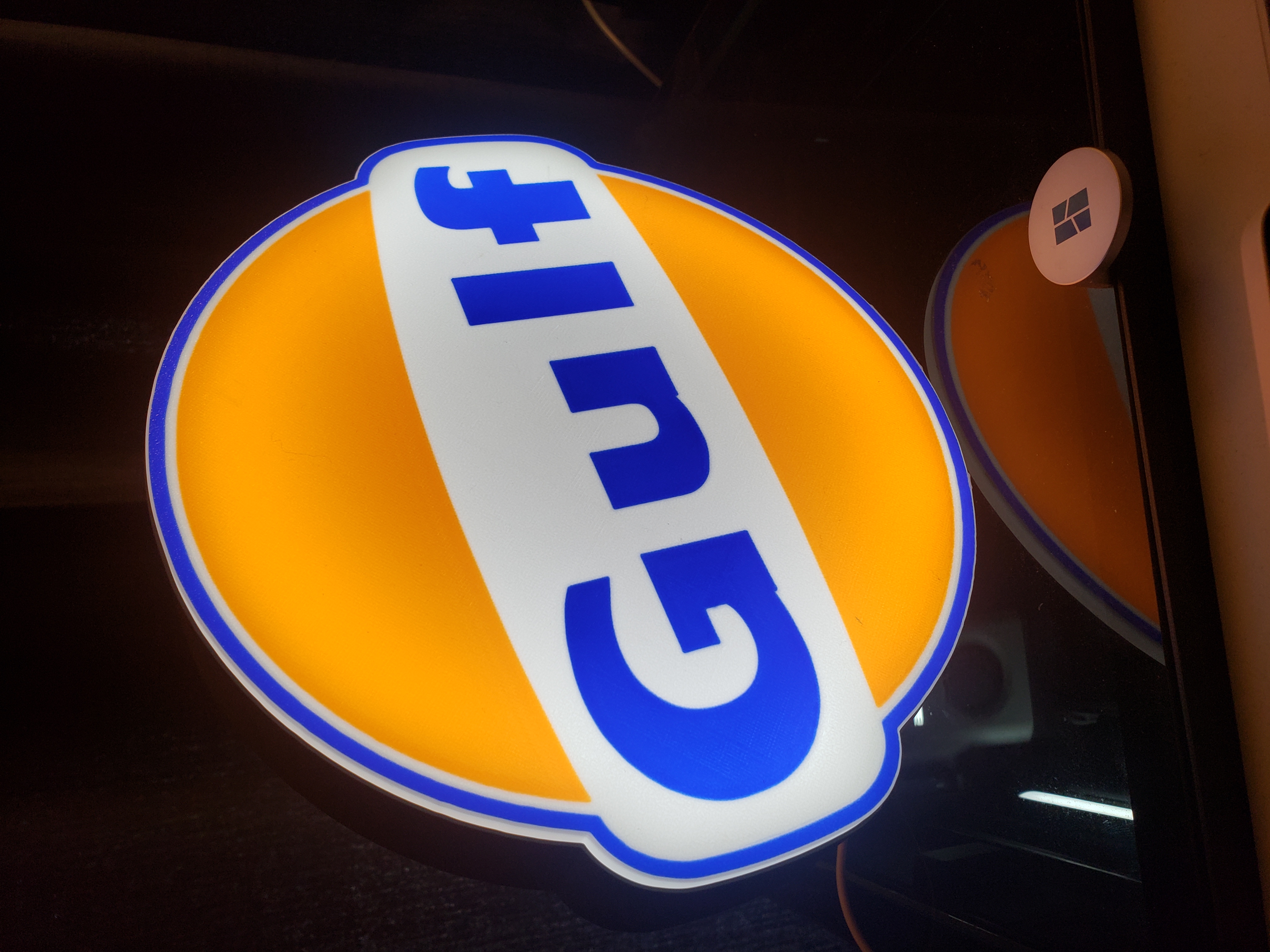 Gulf Vintage Sign Led Lightbox