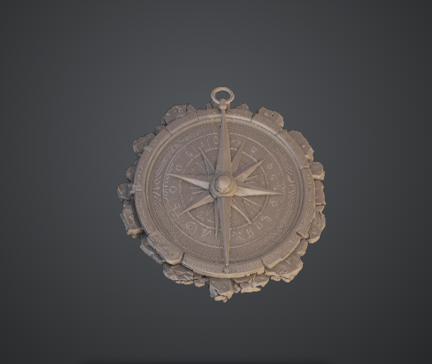 Ancient Compass Relic – Stone Navigator Compass