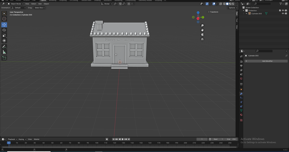 Christmas House By Fintan Download Free Stl Model