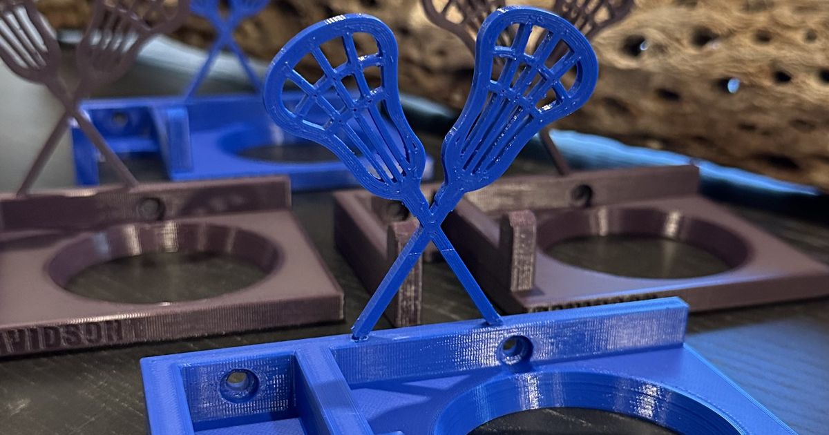 Wall mount lacrosse stick & ball holder by BirdmanTheWelder Download free STL model