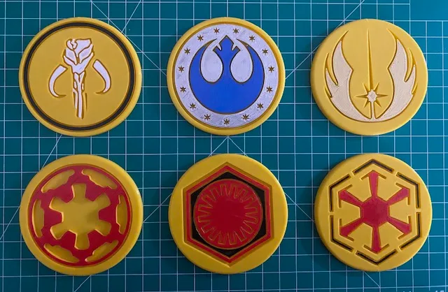 Free STL file Star Wars coasters & holder ⭐・Model to download