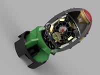 Miniatura 5 do modelo 3D Fallout Mini nuke (with internals)