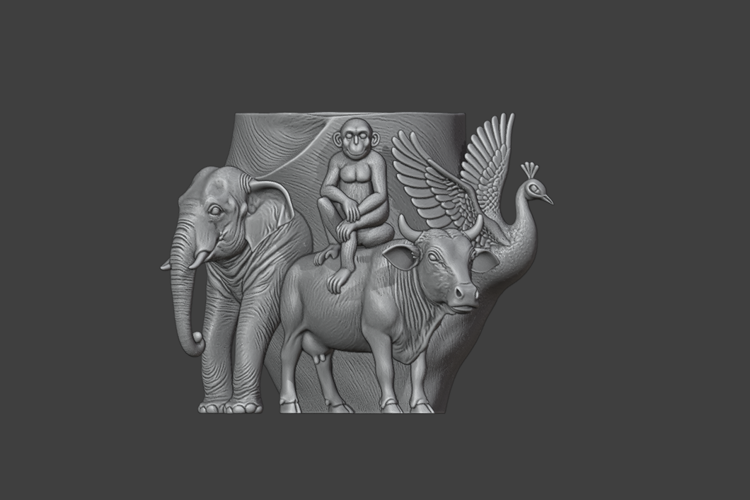 animal art cup 3D model