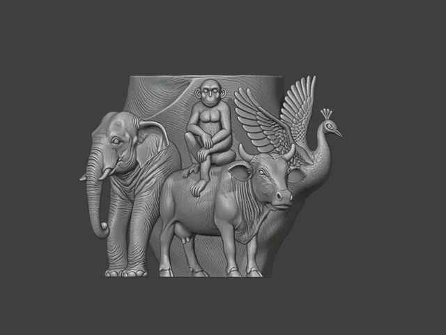 animal art cup
