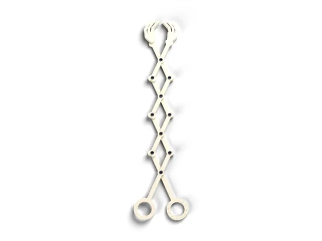 Skeleton Claw Grabber - Bony Lazy-Tongs Arm with Snapping Skeleton Hands, Halloween Toy (No Supports)