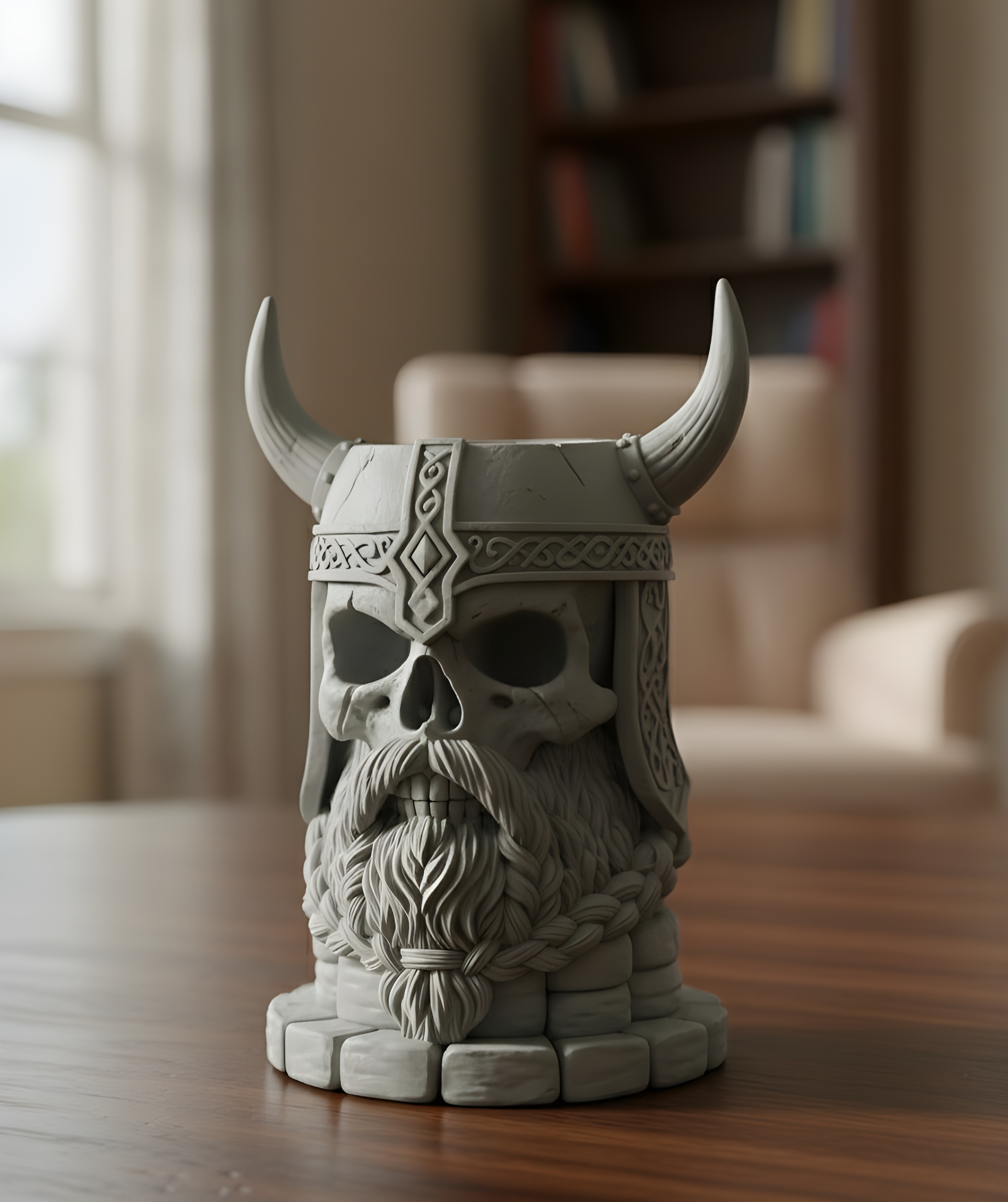Hollow DND Viking Warrior Skull Bowl