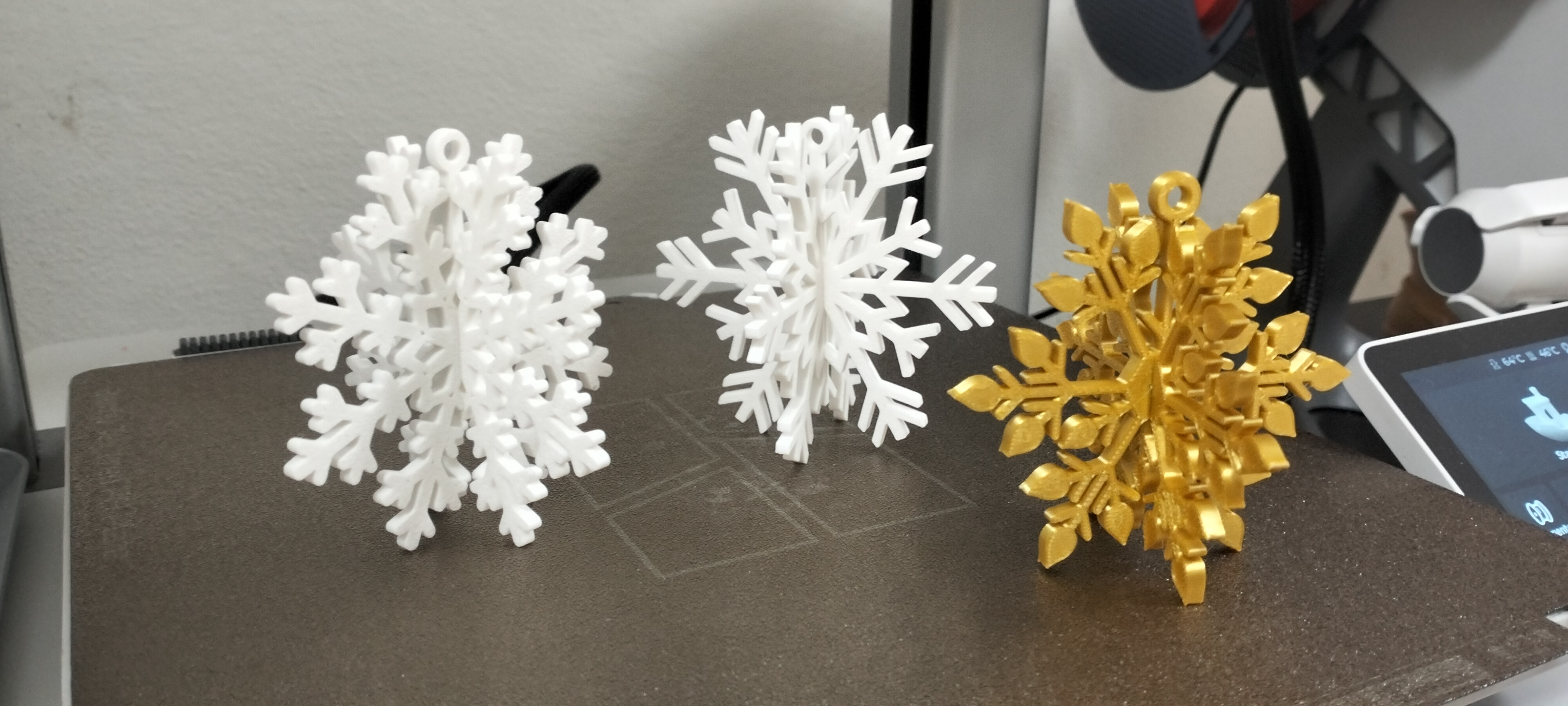 Miniatura 3 do modelo 3D Snowflakes 3D