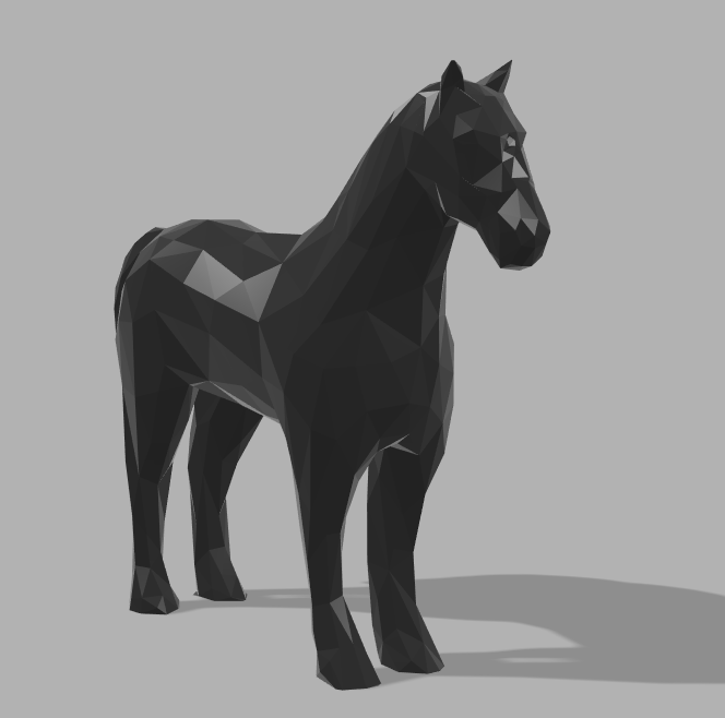 Horse Low Poly Easy to print by patrykza | Download free STL model ...