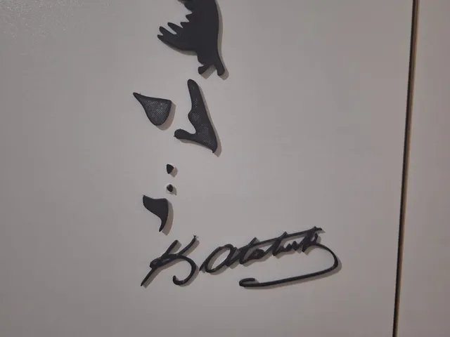 signed Atatürk siluette