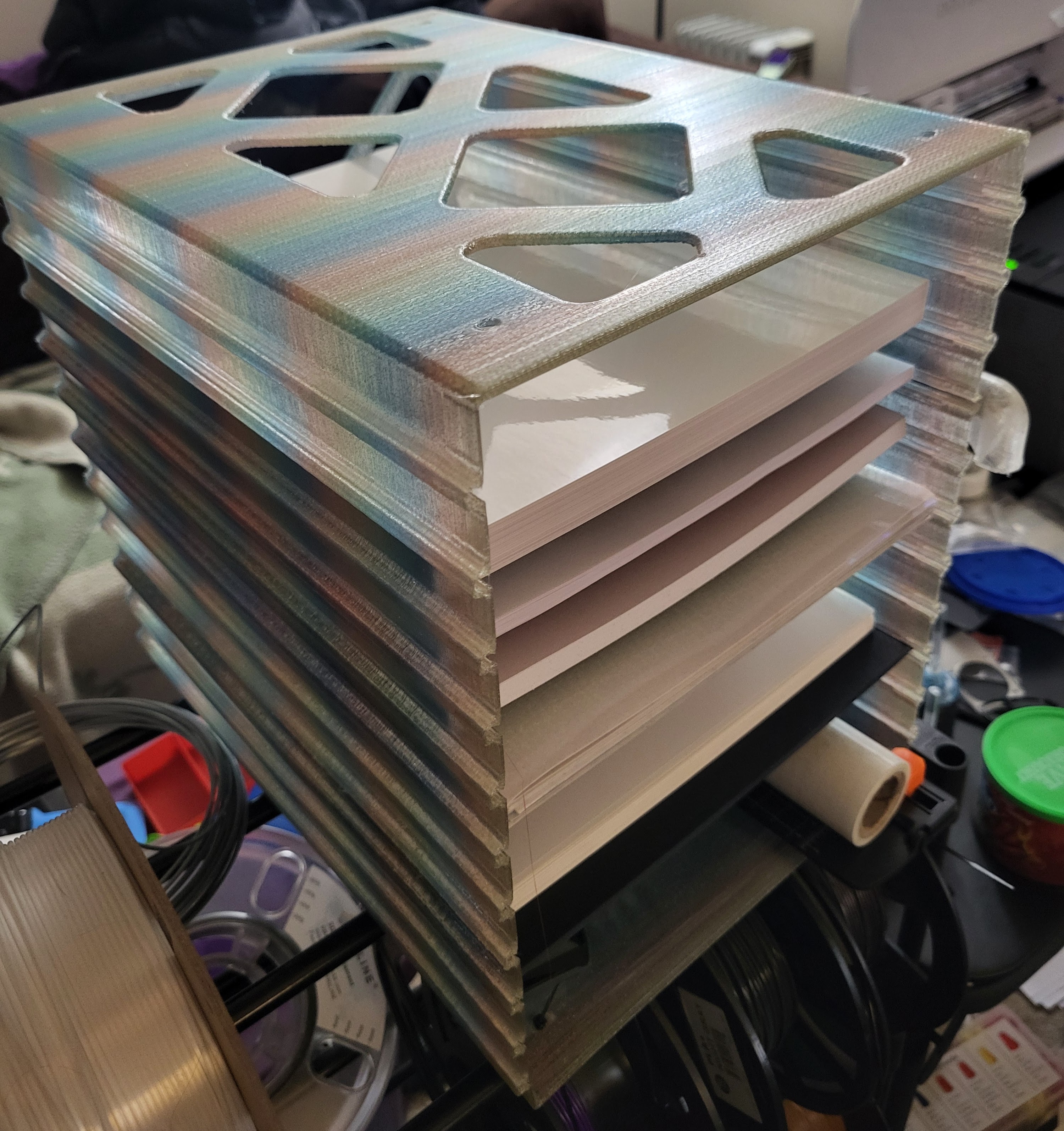 SheetShelf: Modular Shelf for Organizing Paper, Cardstock, Laminate, etc Letter Size, 12in Size