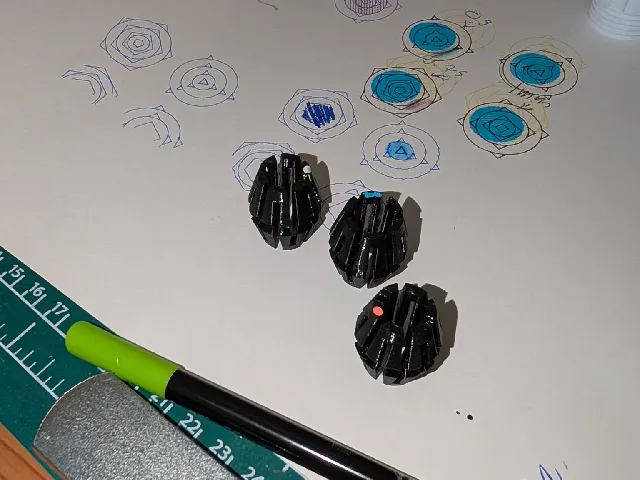 Extra collet sizes for pen plotter