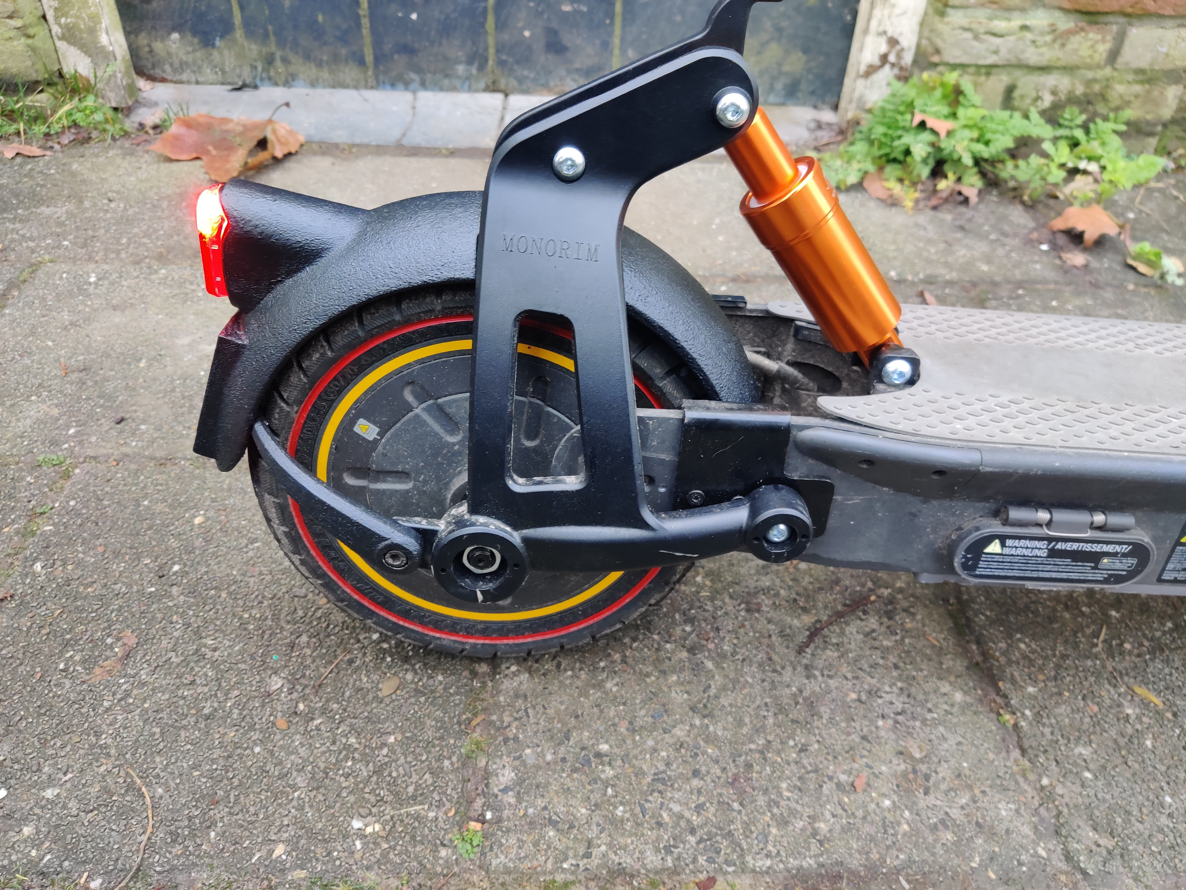 Rear Fender upgrade for the Monorim MXR1 Segway Ninebot Max G30