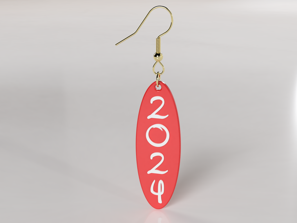 New Year 2024 Earrings By Dantech Download Free STL Model   Large Display A26c03b2 D605 4dec 9de2 0b4f13363972 693264 