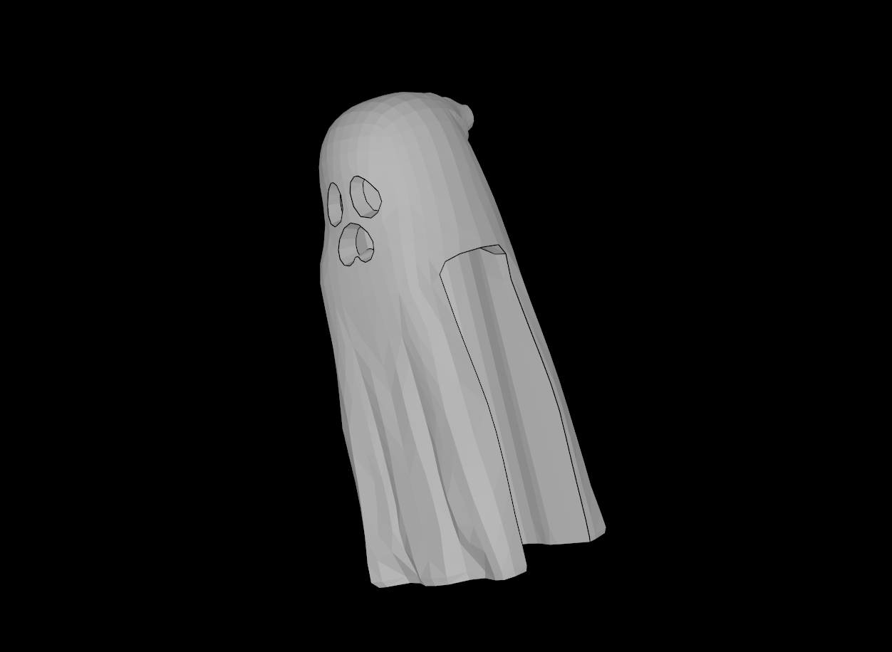 Lego Compatible (10173.dat) Minifigure - Headgear - Head Cover - Ghost Shroud with Open Mouth