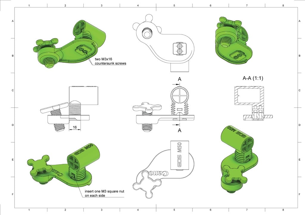 Miniatura 4 do modelo 3D Shutter Release Button Pusher - Canon EOS M50