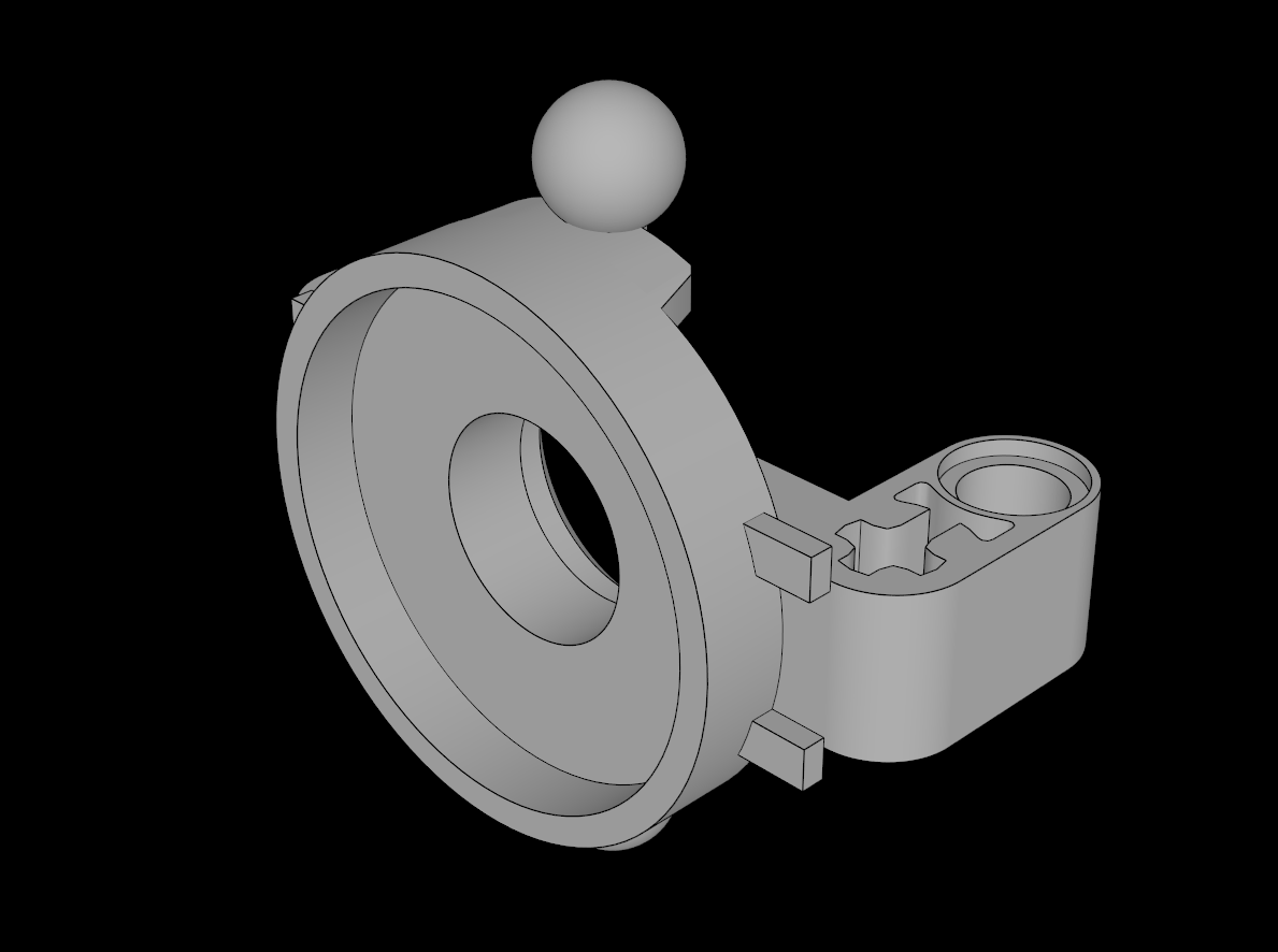 Lego Compatible (46490.dat) Technic Steering Wheel Bearing with Planetary Gear Reduction Body Back