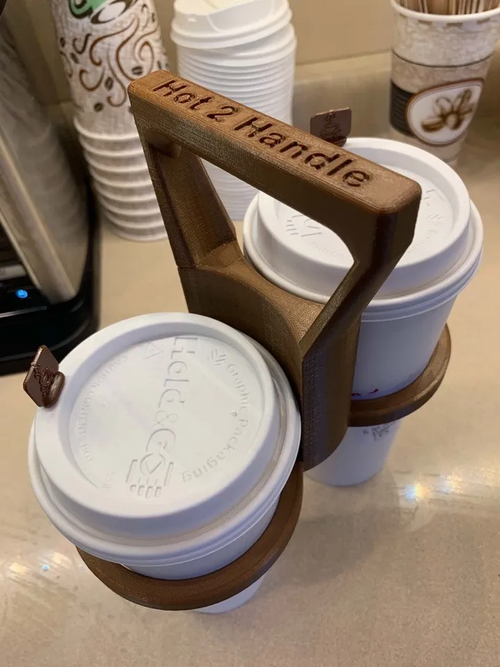 Hot 2 Handle Coffee Tote Carrier by jimerb | Download free STL model |  Printables.com