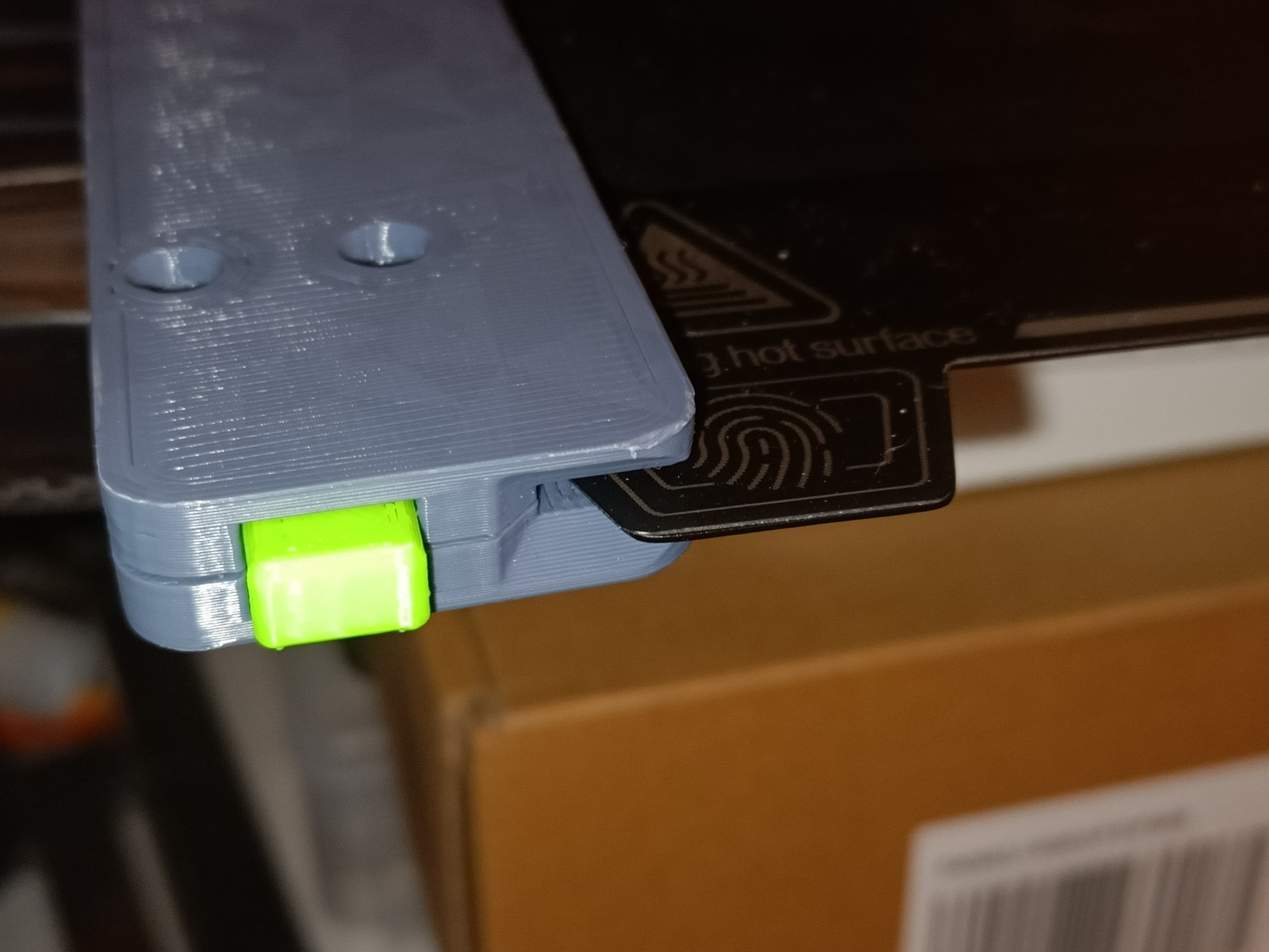 steel sheet holder with seesaw eject button - Creality K1 max Edition 3D model thumbnail