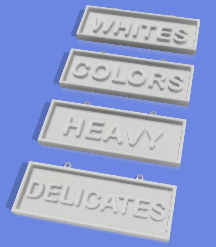 Laundry Organizer Tags by jimerb | Download free STL model | Printables.com