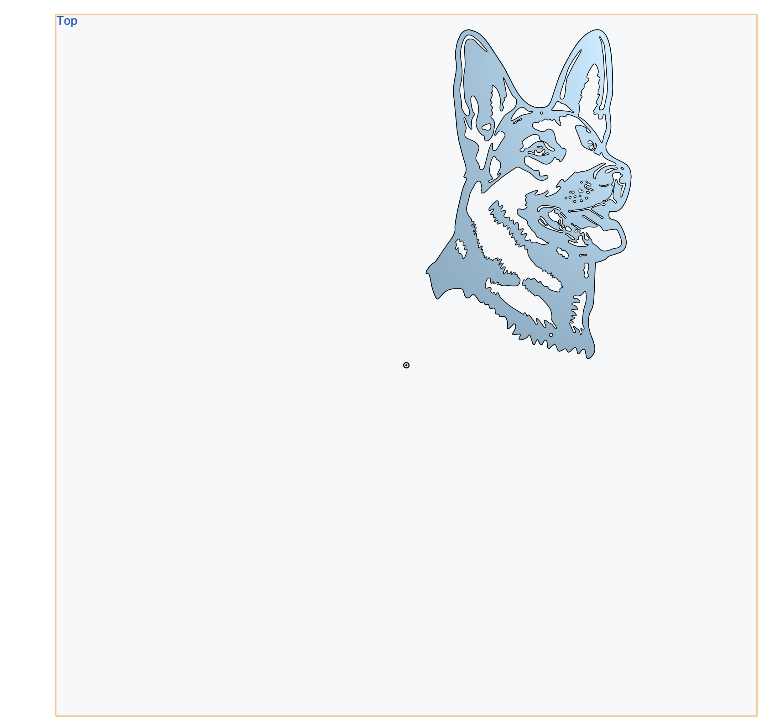 German Shepard stencil — miniatura 2