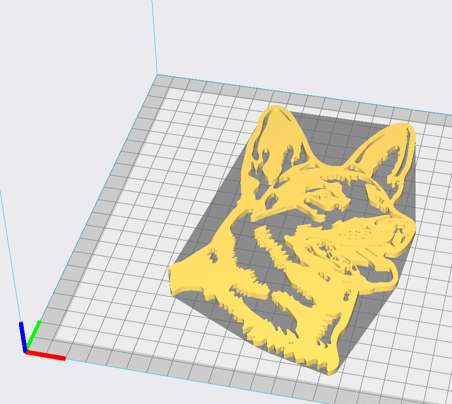 German Shepard stencil