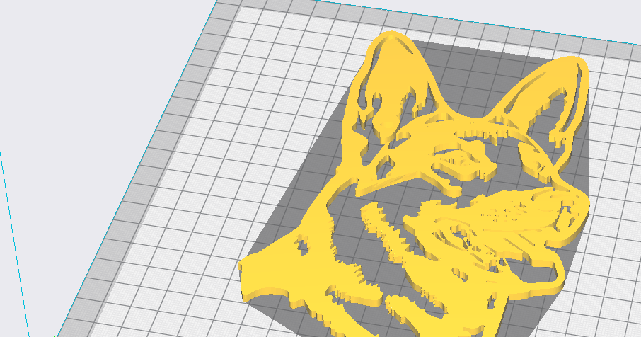 German Shepard stencil by Landon S. | Download free STL model ...