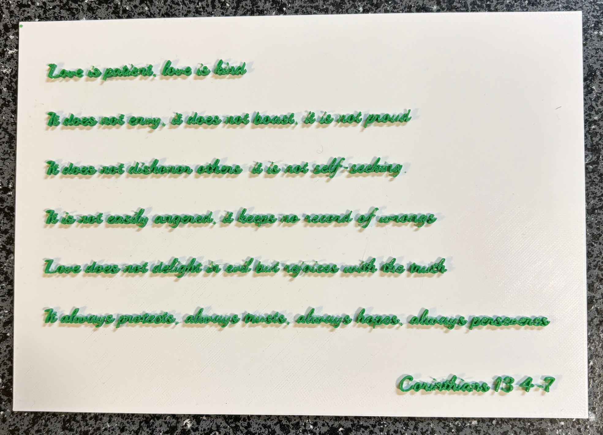 Corinthians 13:4-7