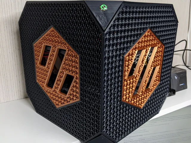 Voron cube mATX PC case with ATX power supply