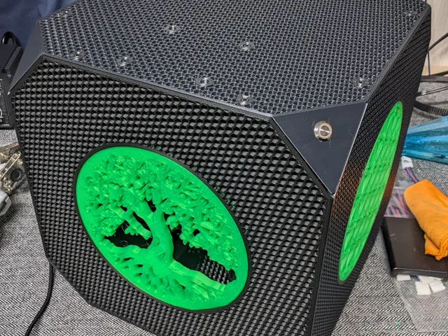 Cube mATX PC case with ATX power supply