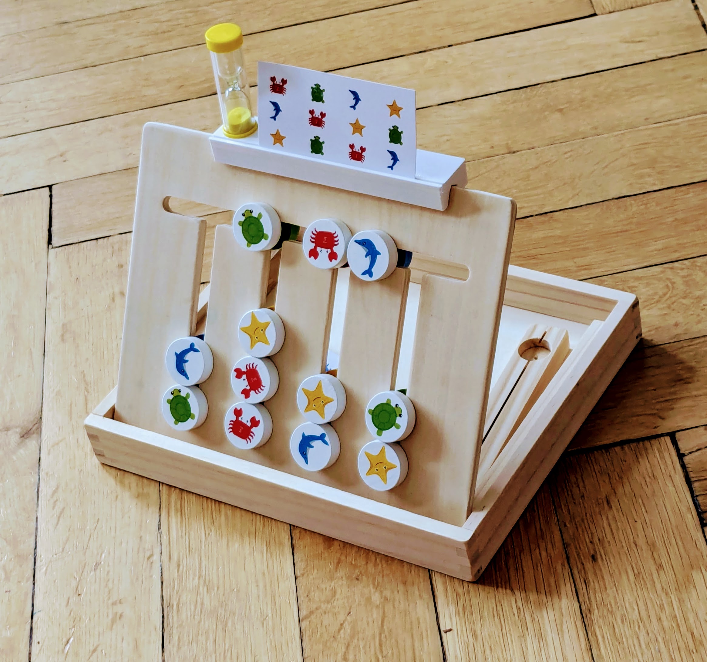 Top mount card/timer holder for Playtive sliding puzzle by Zneuzity