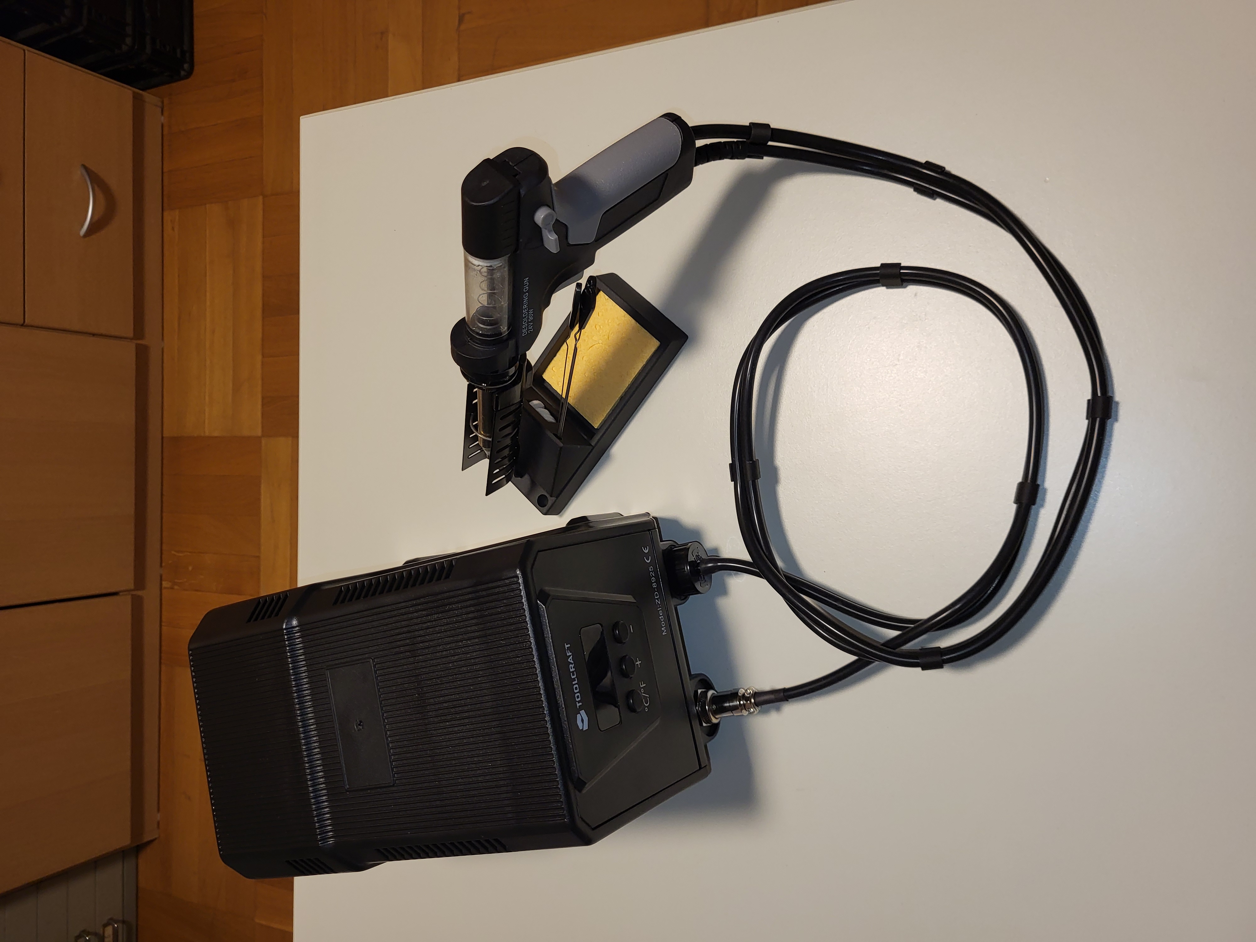 Toolcraft desoldering gun cable clips