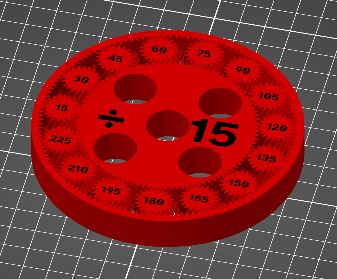 Multiplication Fidget Spinners (x1 to x15)