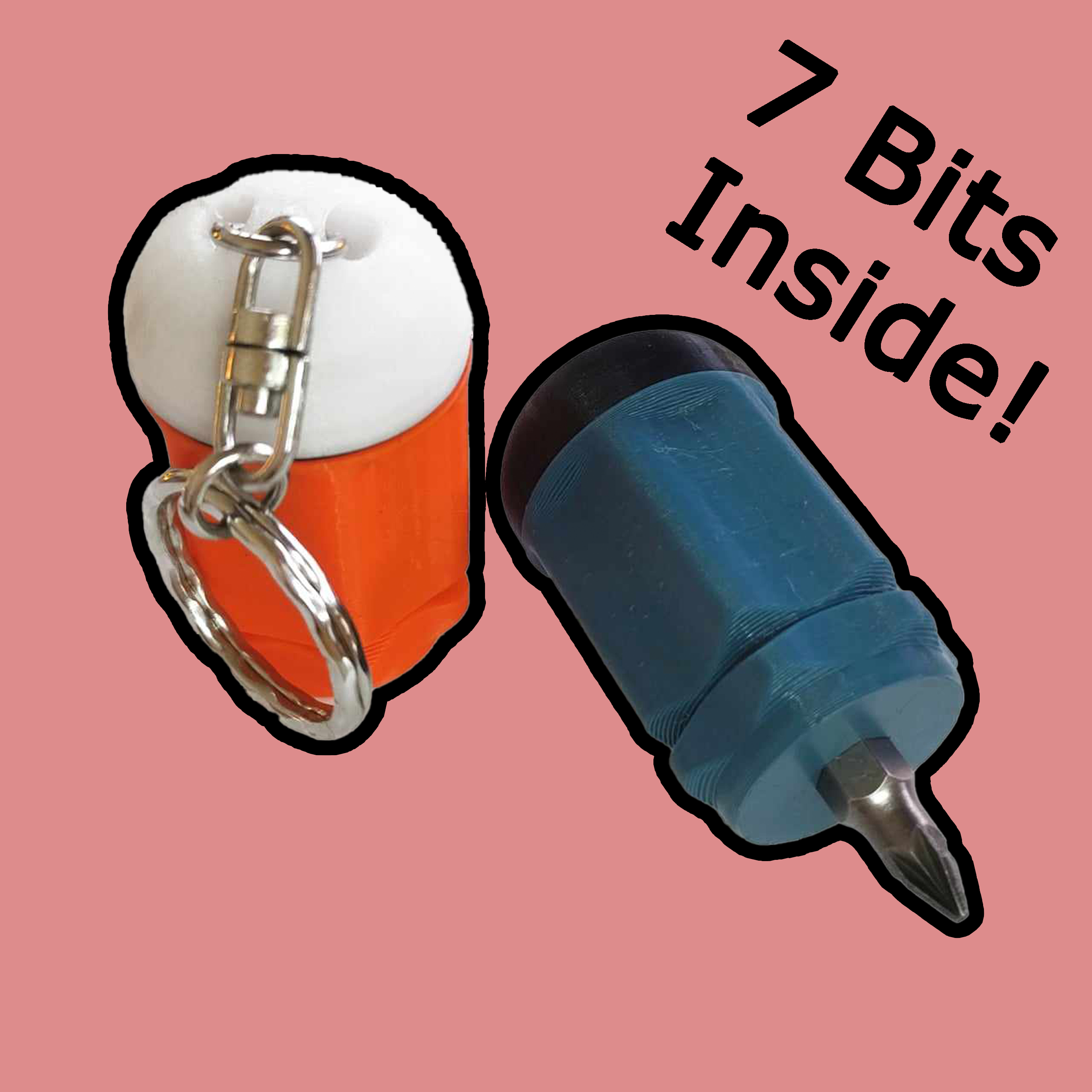 Compact Retro Screwdriver Keychain