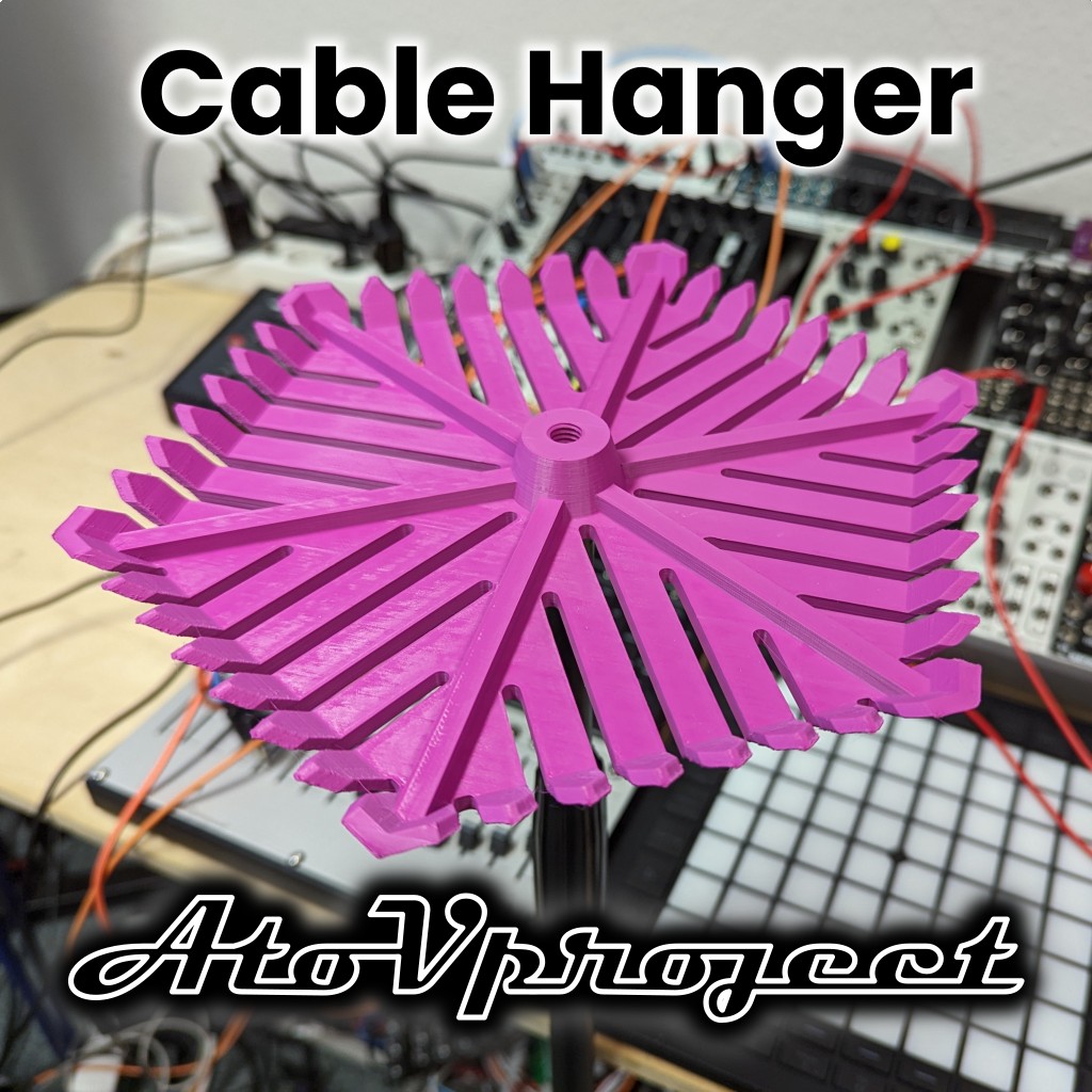 Eurorack Mic Stand Cable hanger by AtoVproject Download free STL