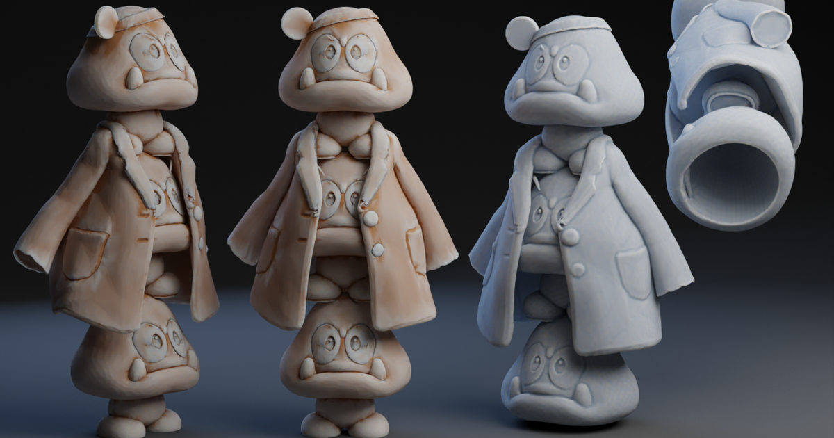 Goomba Tower Doctor / Finger Puppet by Peter Farell | Download free STL ...