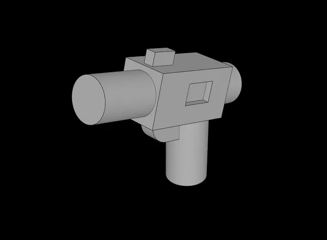 Lego Compatible (61190a.dat) Minifigure Weapon Gun Blaster Small without Scope