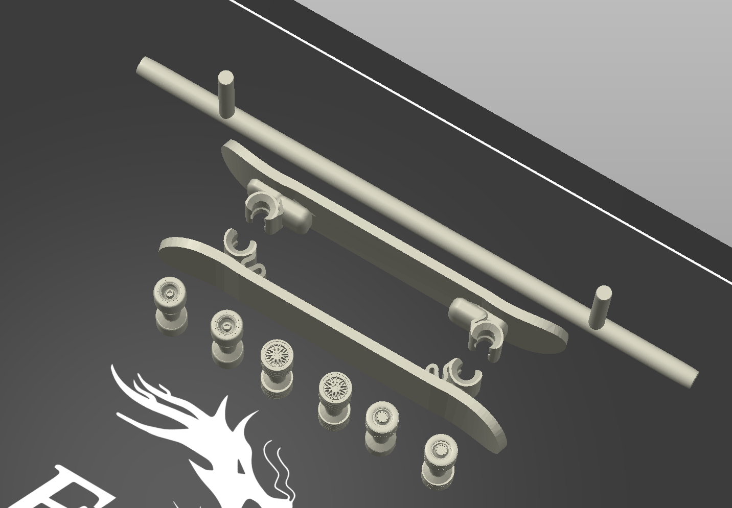 Finger Skate Board with Rail