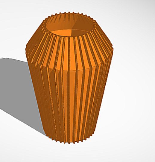Lined vase