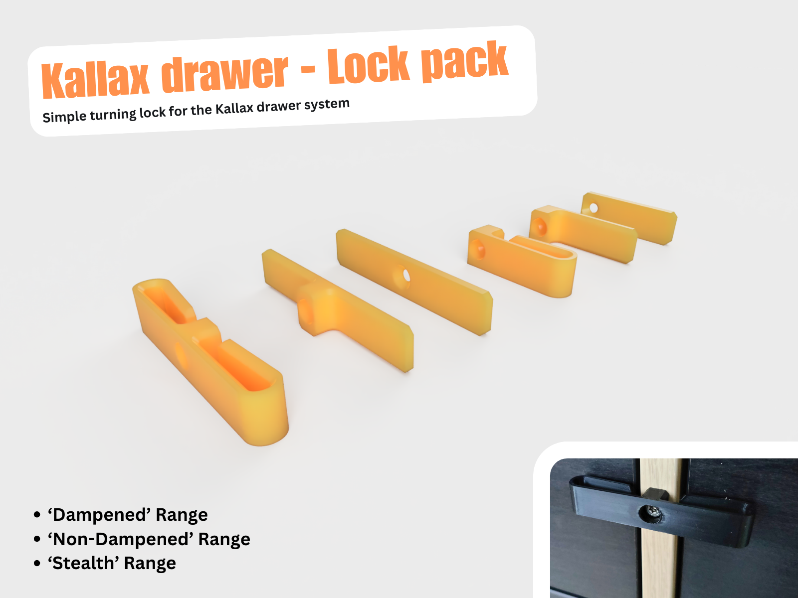 Kallax drawer - Lock pack