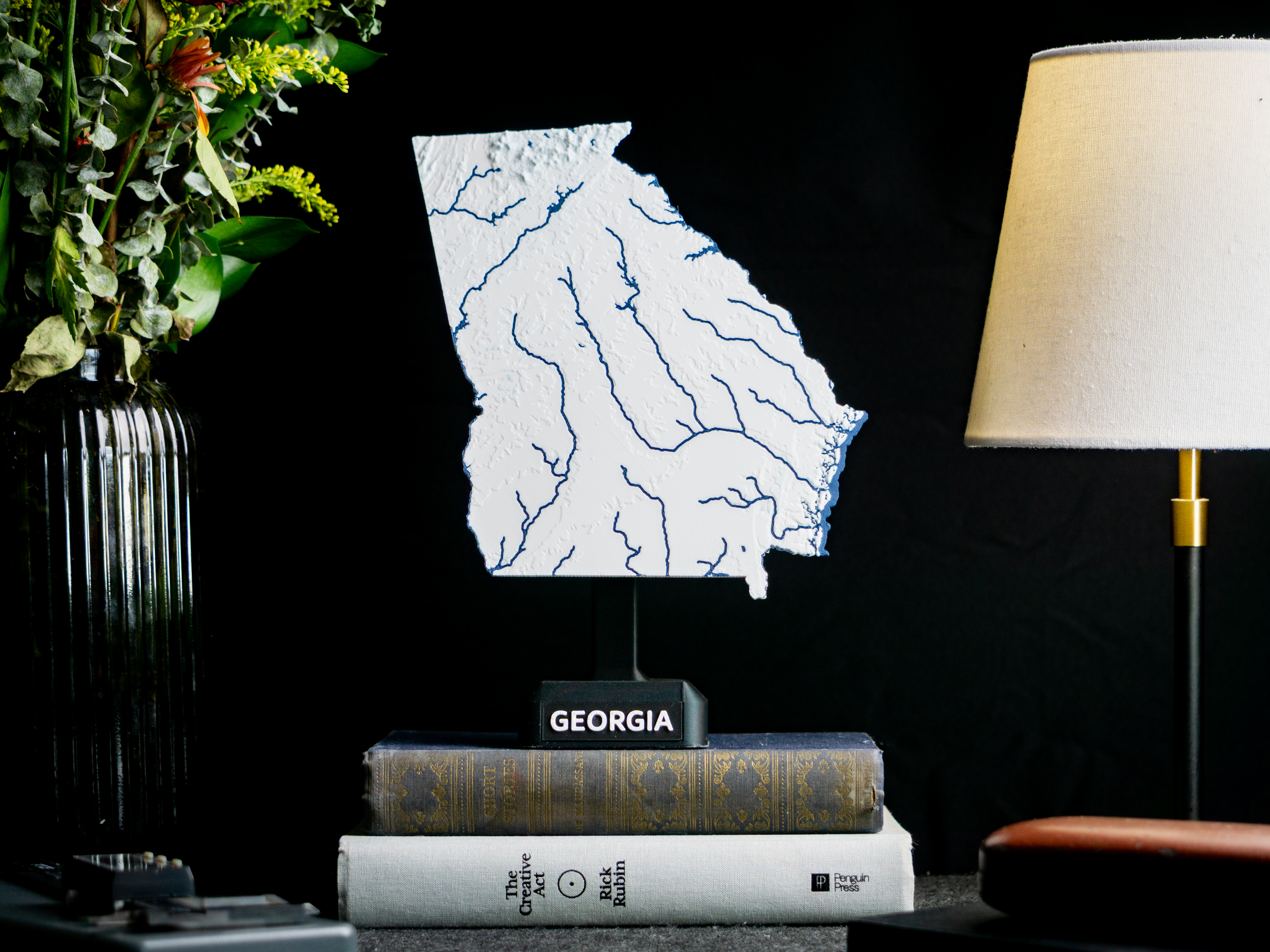 Georgia, USA (GA) Topographic Map with Rivers