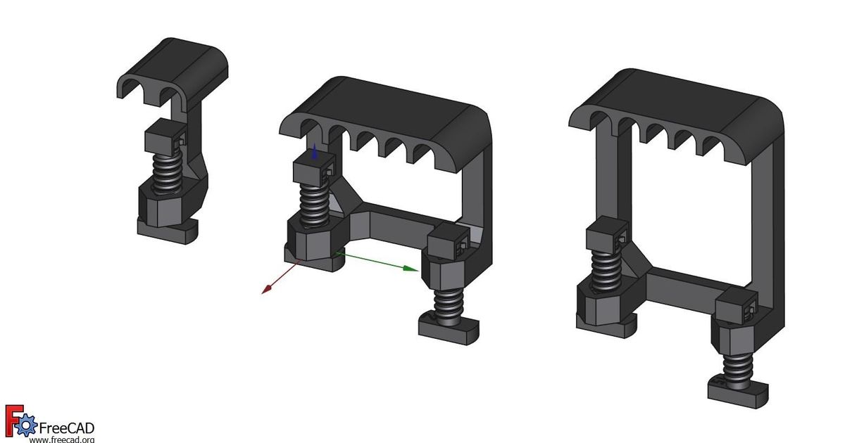 Desk Cable Guide Clamps by xyz | Download free STL model | Printables.com