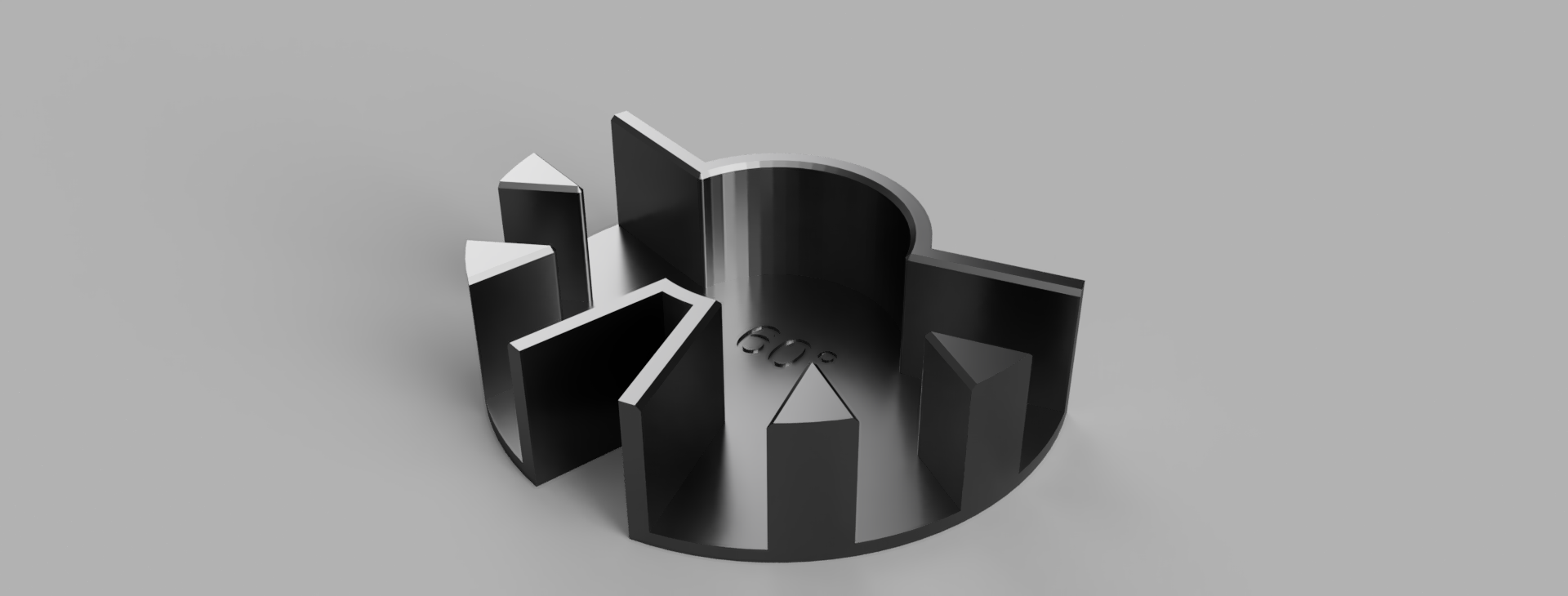 Lego Wreath 60 Degree Bracket with Chamfer and Fillet