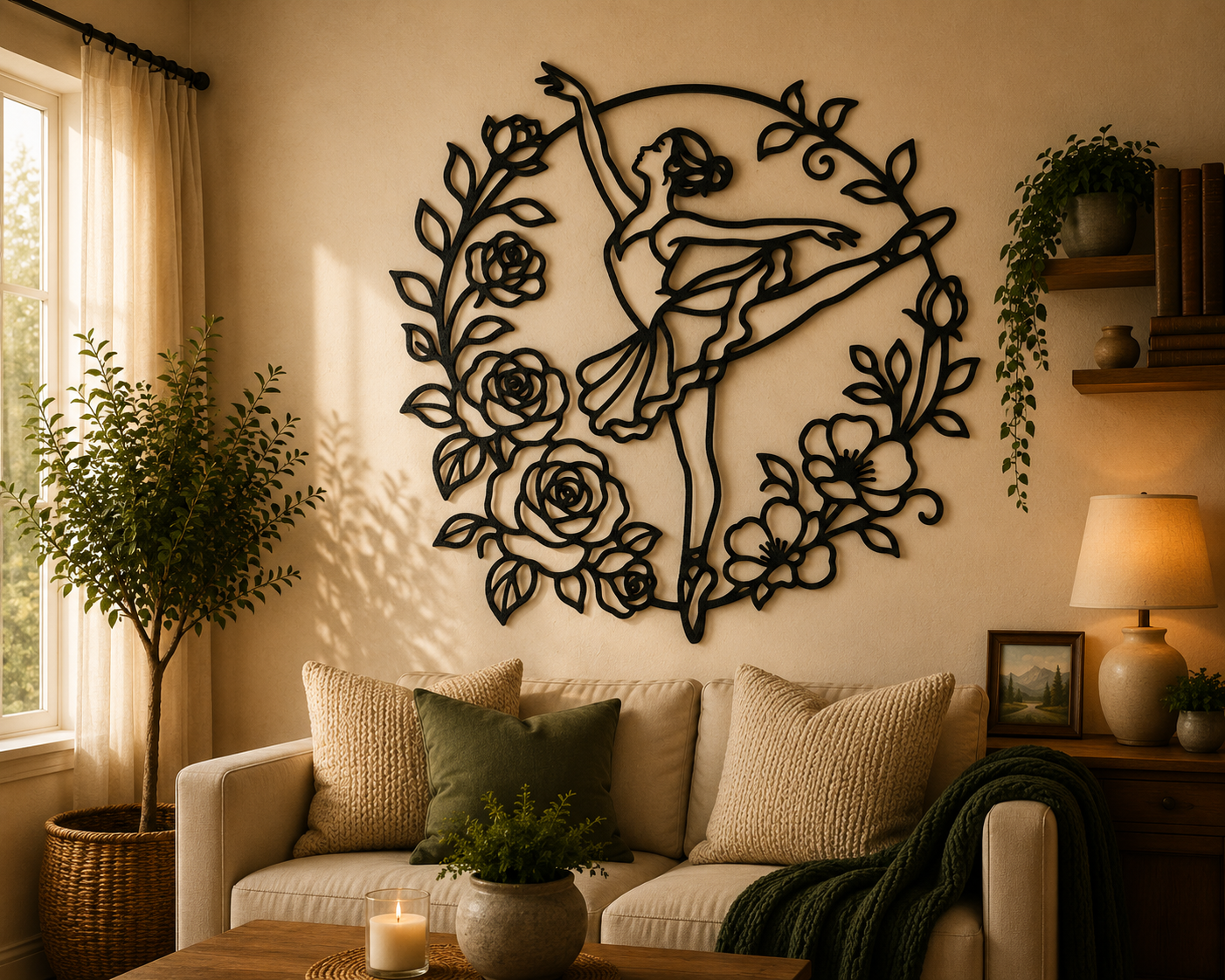 Ballerina Floral 2D Wall Art