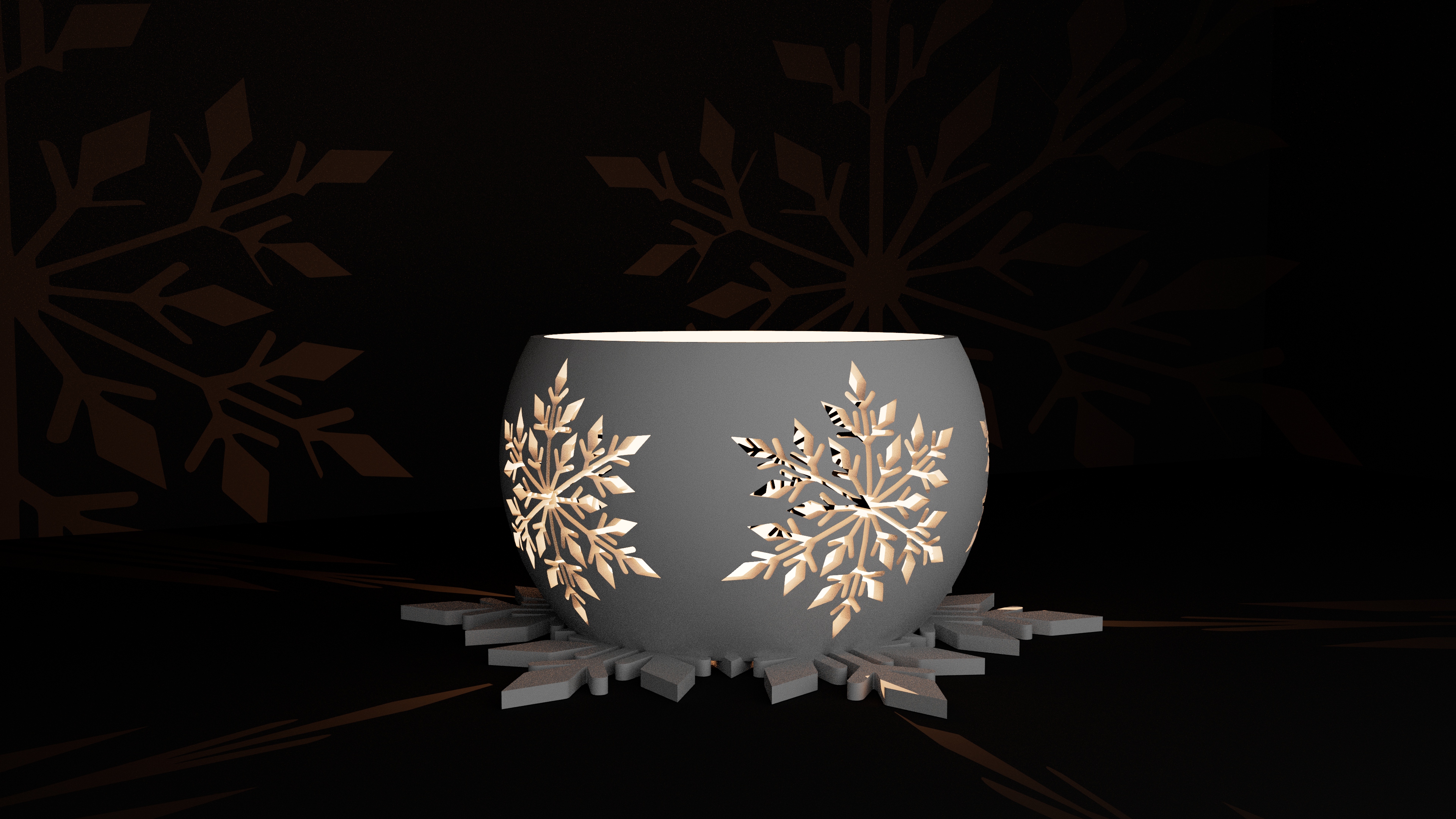 SNOWFLAKE CANDLE HOLDER