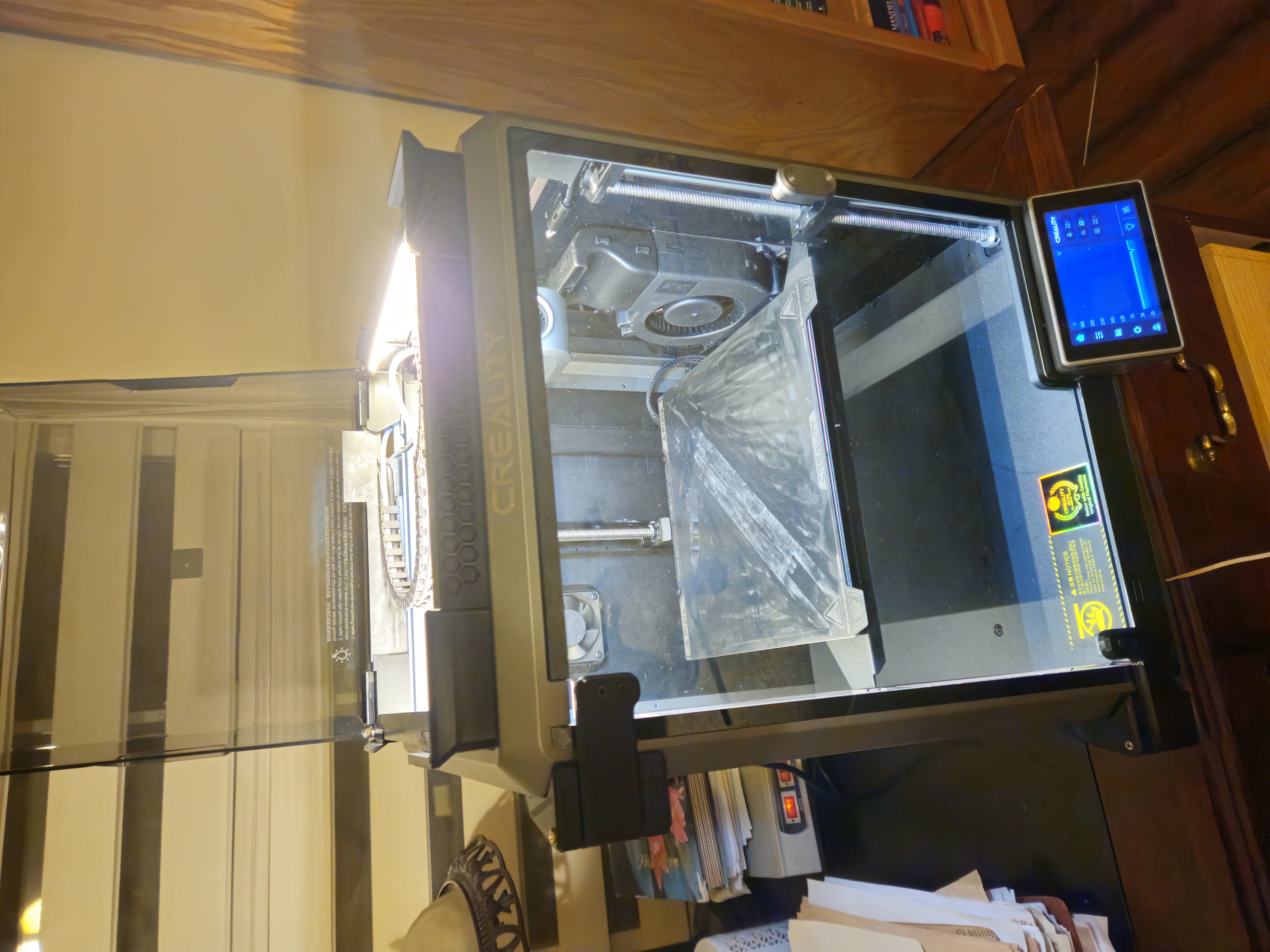 K1 Lid Riser with LED mount w/o vent based on JC-Creality's K1 "betweeners" 3D model thumbnail