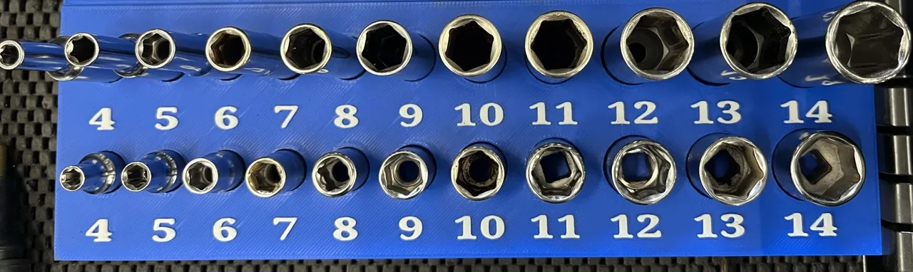 Craftsman 1/4 Metric Socket Organizer Gridfinity and Standalone