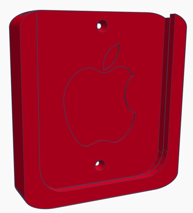 Wall mount with the Apple logo for the iPhone 12 Mini.