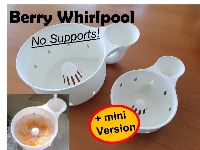 Berry whirlpool- One Piece -supportless -3D print optimized- compact
