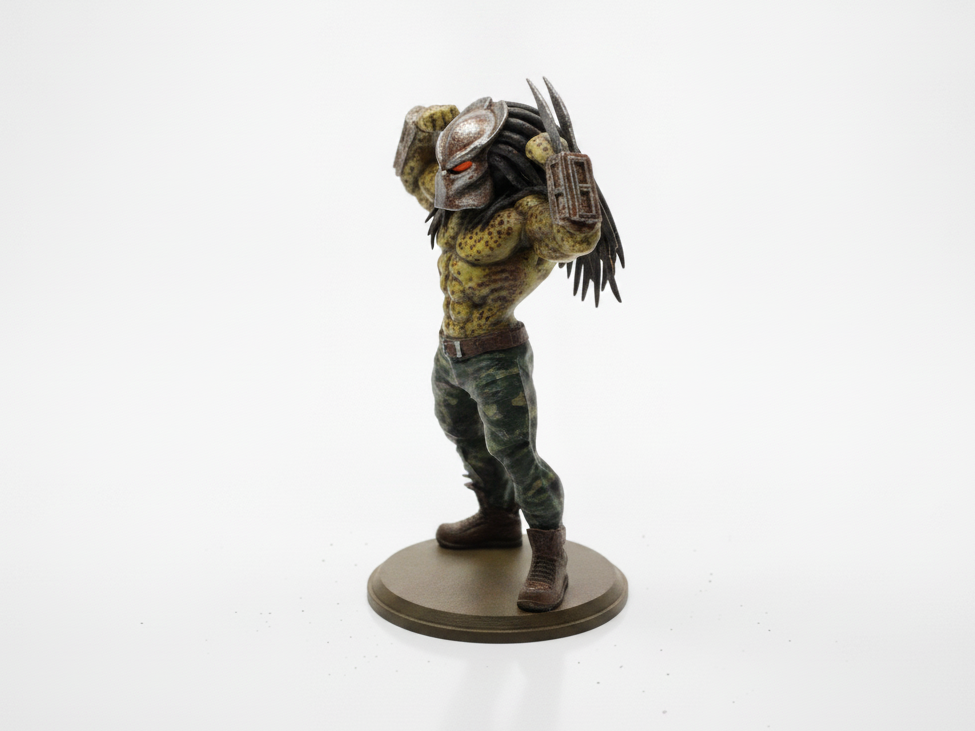 Buff Predator Figurine Sci-Fi Collectible 3D Printable